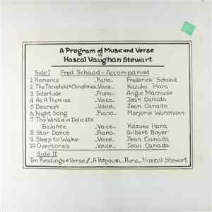 Hascal Vaughan Stewart - A Program Of Music And Verse download free
