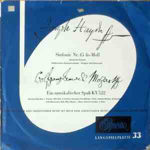 Joseph Haydn, Wolfgang Amadeus Mozart - Sinfonie Nr.45 Fis-Moll Abschieds-Sinfonie / Ein Musikalischer Spaß KV 522 download free